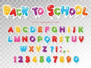 colorful font for kids 2