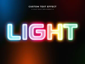 colorful neon text effect