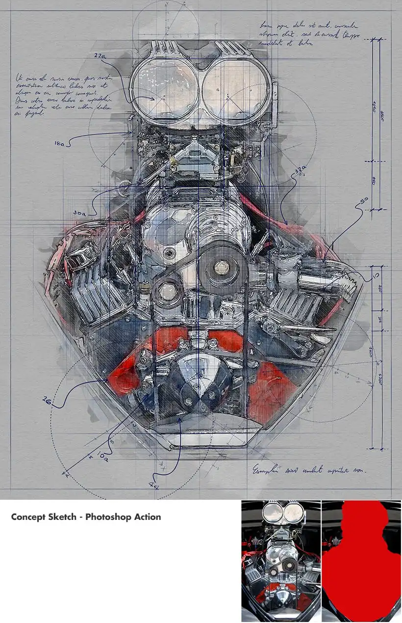 Concept Sketch - Photoshop Action 3 concept sketch photoshop action 11