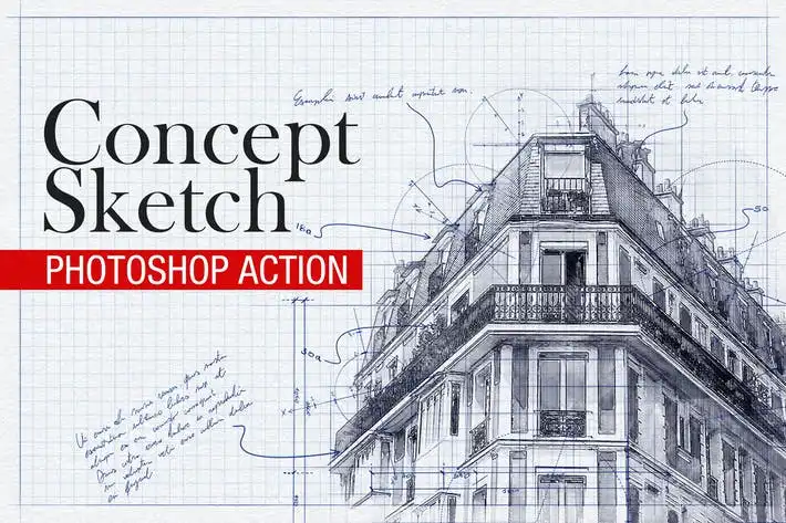Concept Sketch - Photoshop Action 11 concept sketch photoshop action 14
