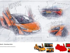 concept sketch photoshop action