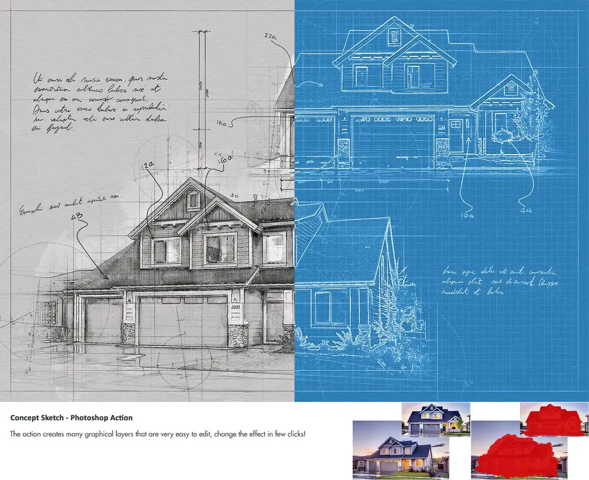 Concept Sketch - Photoshop Action 4 concept sketch photoshop action 4