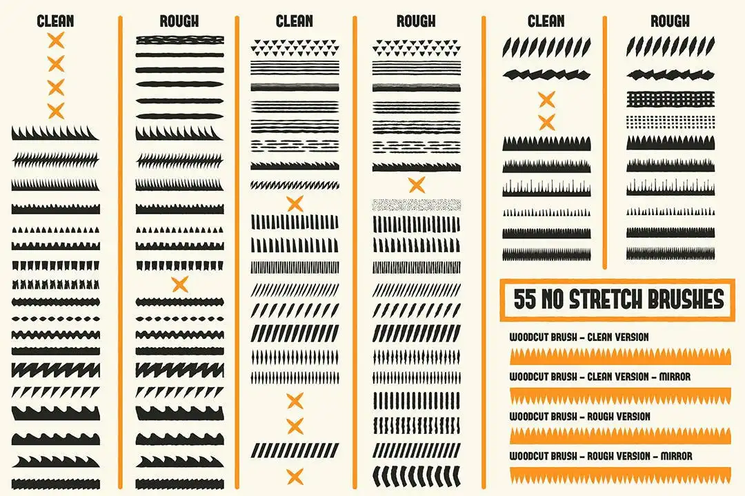 Cookbook for Woodcuts - brushes and patterns 3 cookbook for woodcuts brushes and patterns 4 1