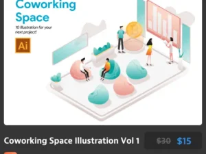 coworking space illustration vol 1