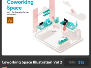 coworking space illustration vol 2