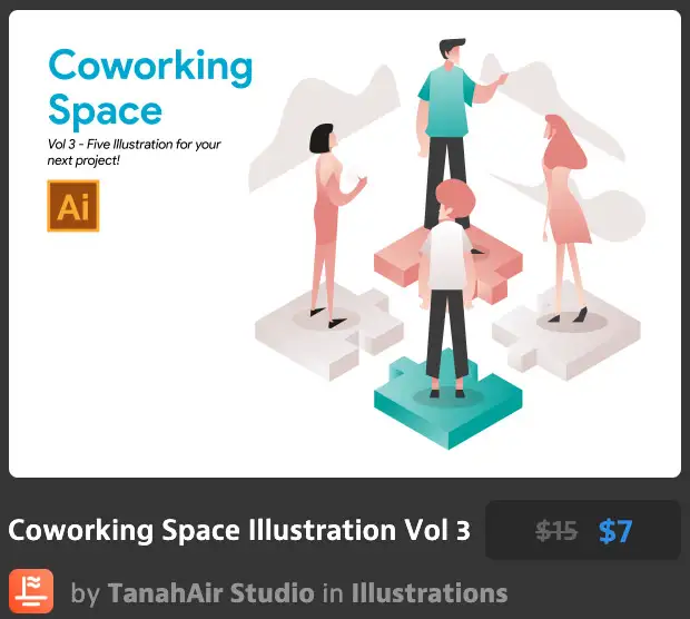 Coworking Space Illustration Vol 3