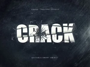 cracked text effect