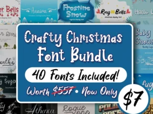 crafty christmas font bundle