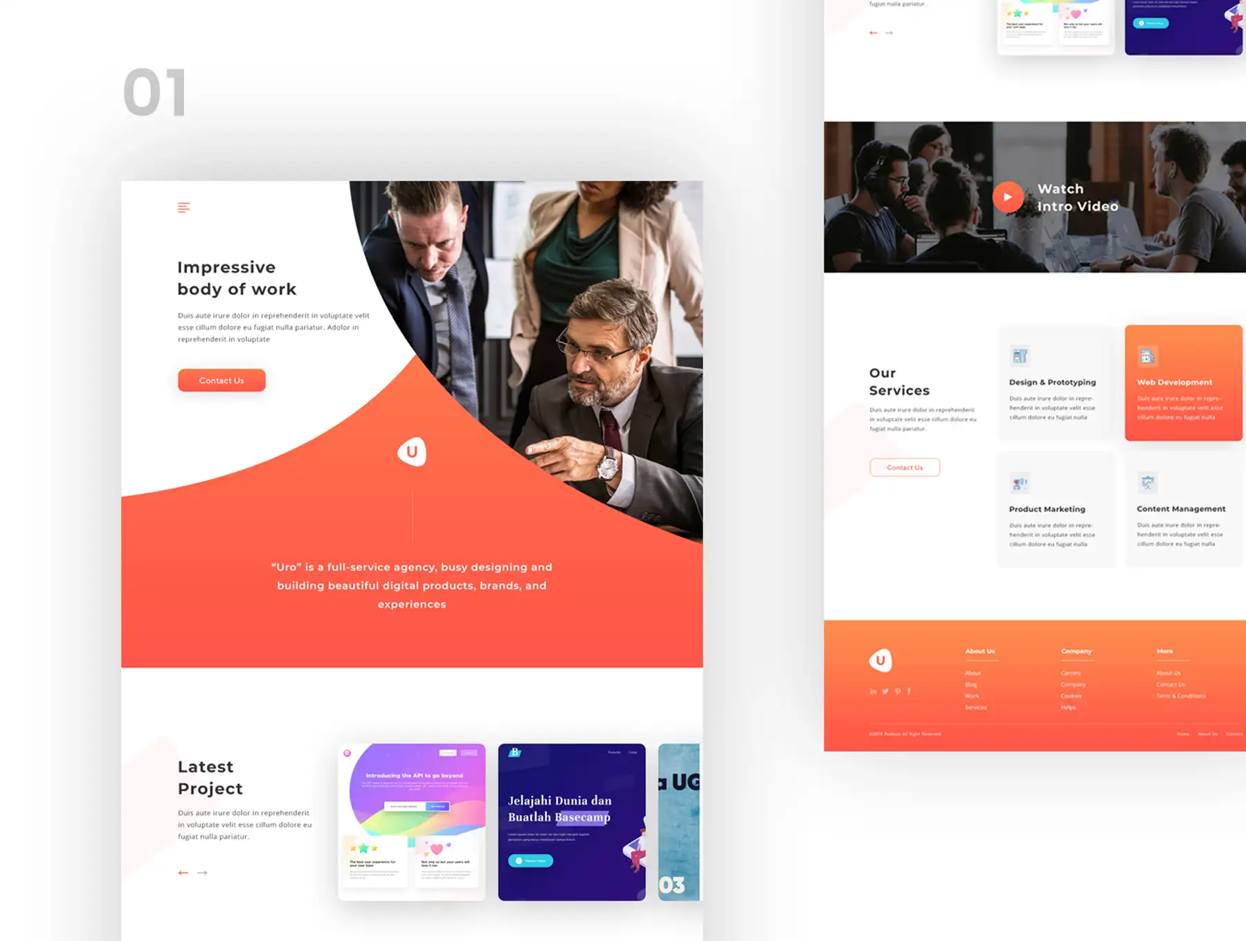 Creative Agency Web Template Design 5 creative agency web template design3