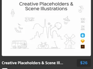 creative placeholders scene illustrations