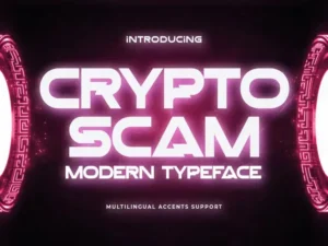 crypto scam modern typeface