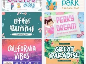 cute and playful font bundle 24 premium fonts worth