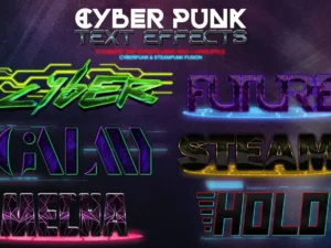 cyber punk text effects