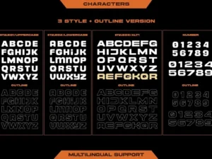 cyberion futuristic tech font 5