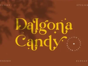 dalgona candy serif font