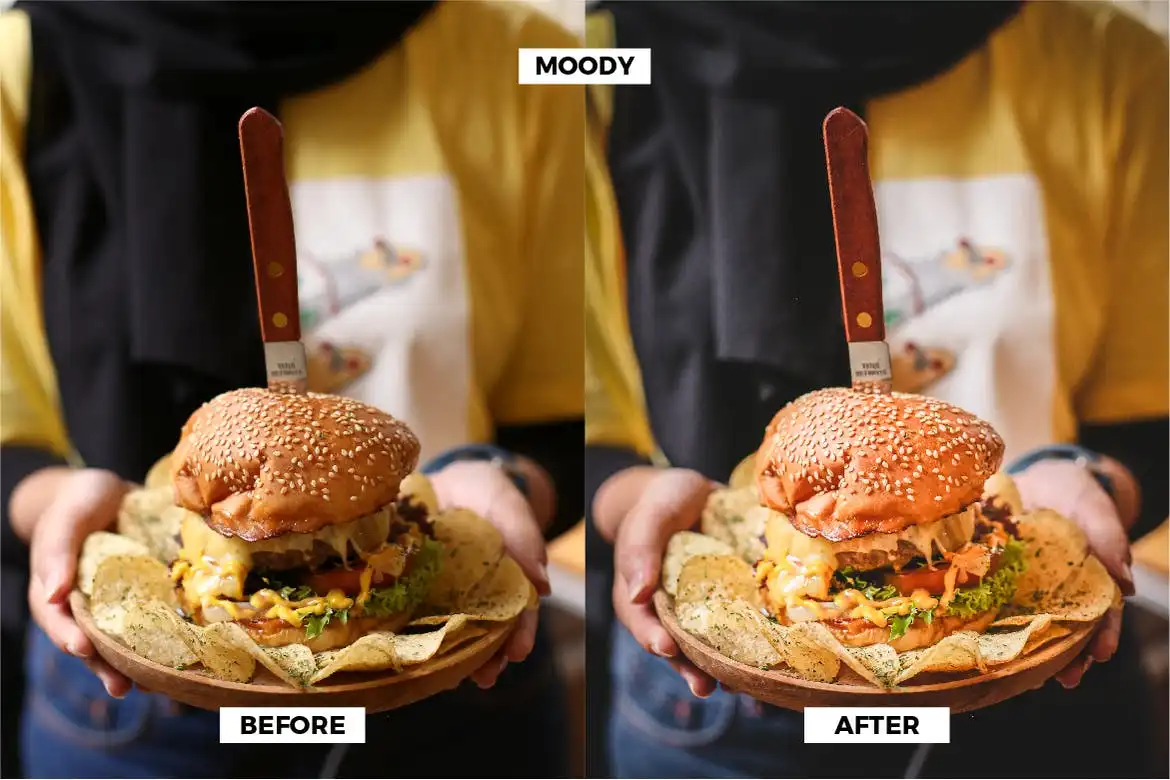 Dark Moody Food Filter
