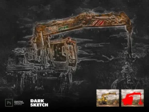 dark sketch photoshop action 8