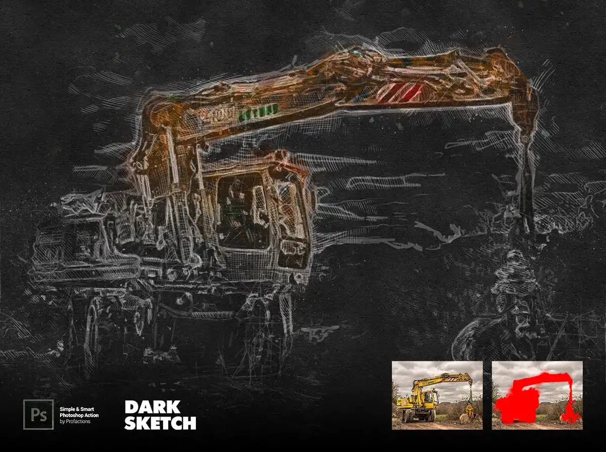 Dark Sketch Photoshop Action