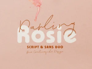 darling rosie font duo by creativeqube design