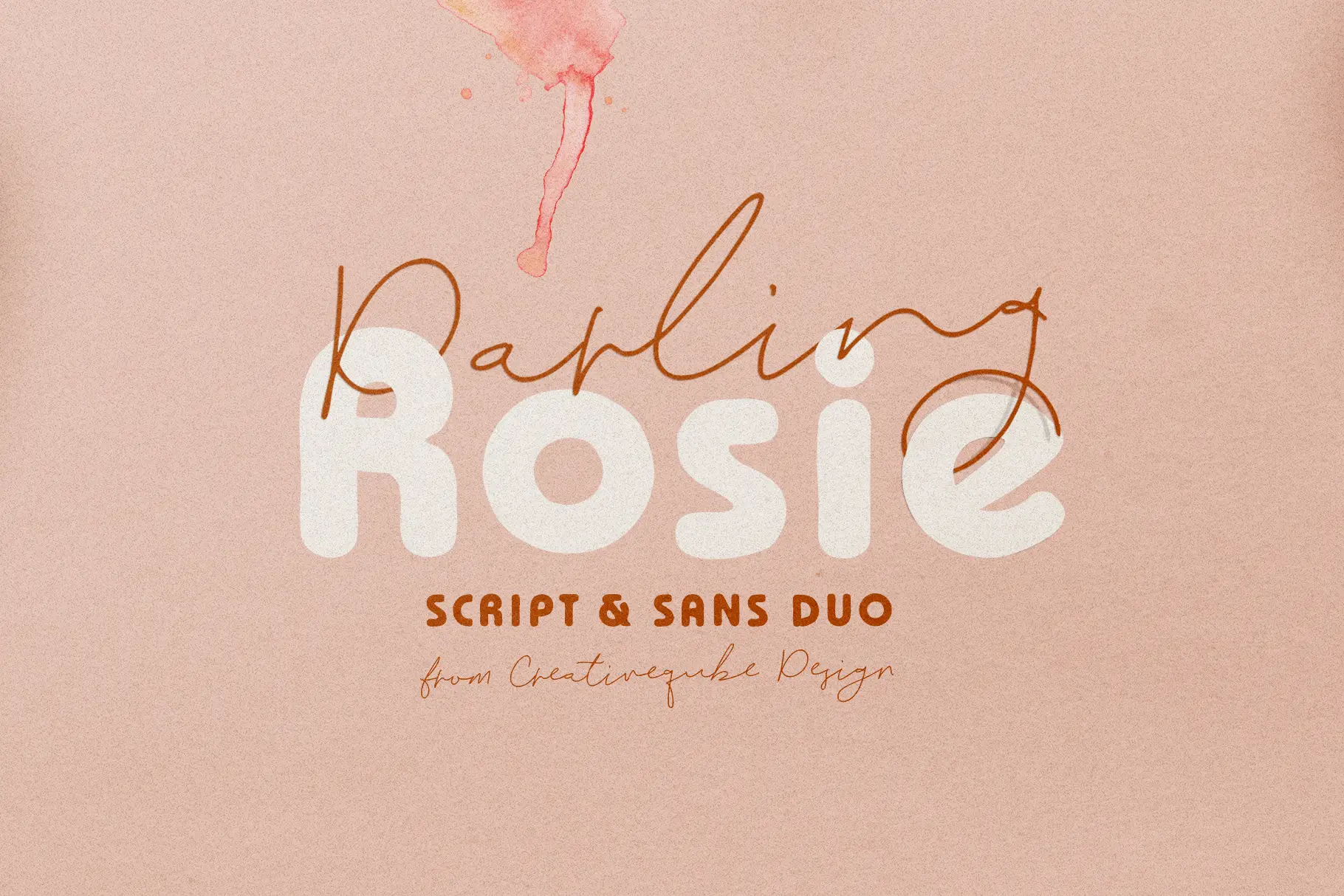 Darling Rosie Font Duo By Creativeqube Design