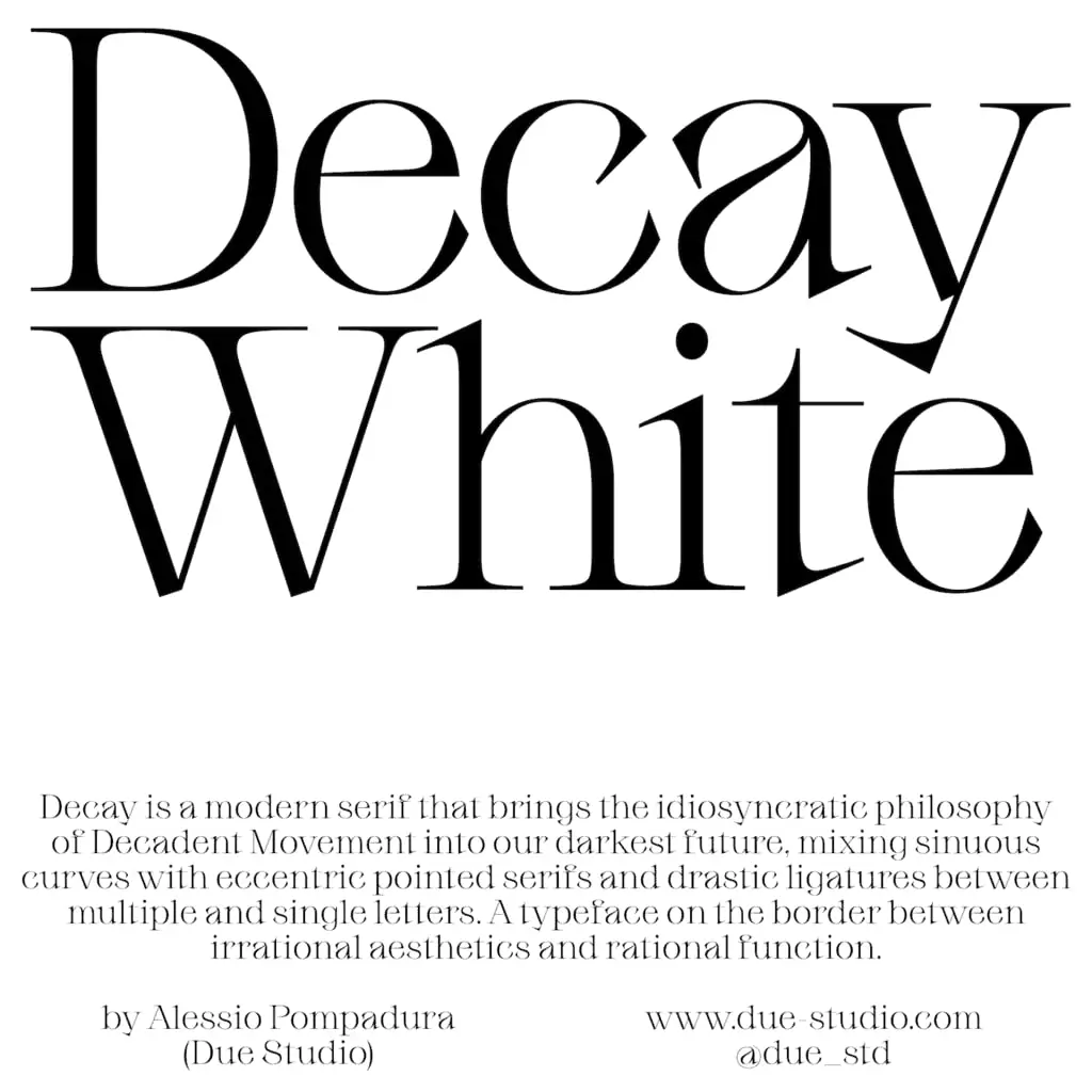 Decay White By Due Studio 2 X Otf
