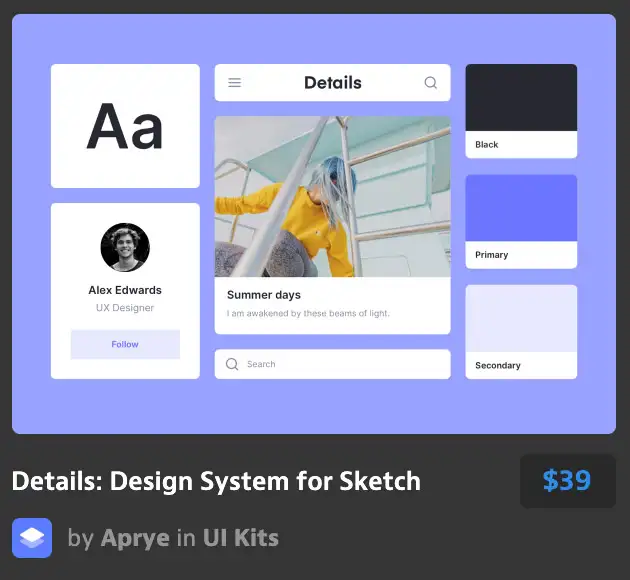 Details Design System for Sketch