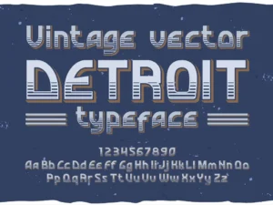 detroit otf vintage label font 3 1