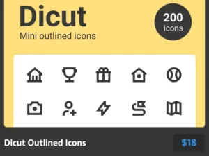 dicut outlined icons
