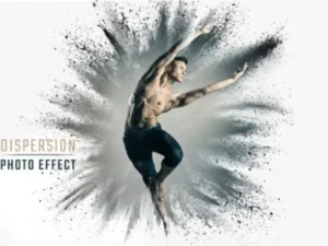 dispersion ashes explosion photo effect mockup