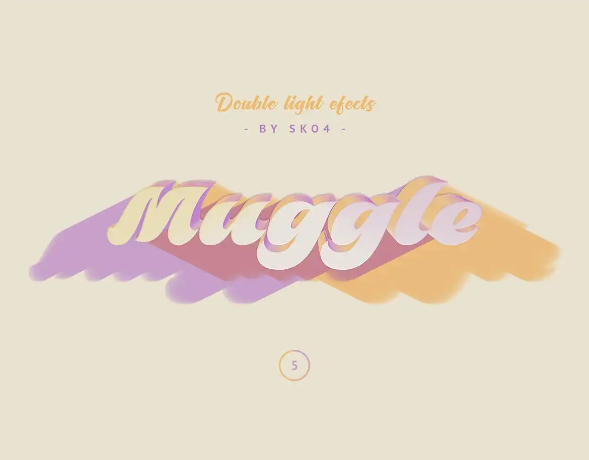 Double Light Text Effects