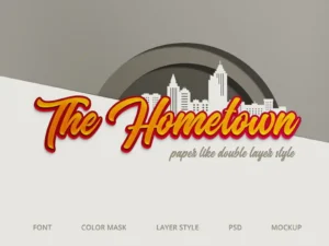 double paper cut effect lettering 11