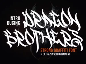 dragon brothers strong graffiti font
