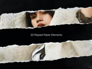 dreamyard visuals 20 ripped paper elements