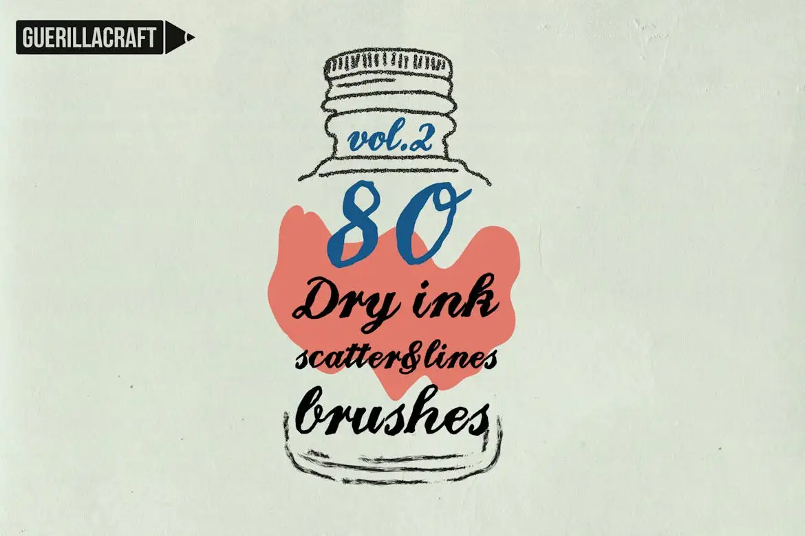 Dry Ink Brushes for Adobe Illustrator vol.2