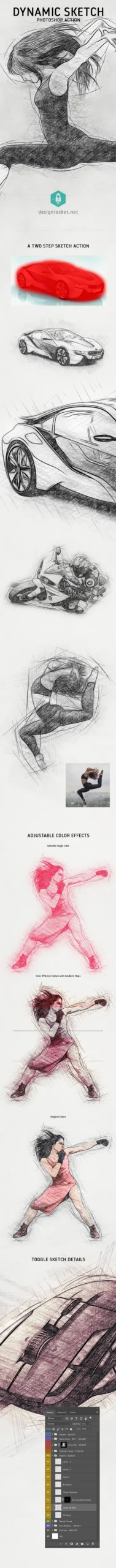Dynamic Sketch Action 3 dynamic sketch action 1 2