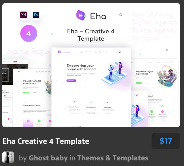 Figma Templates Bundle - 2 Items 3 eha creative 4 template