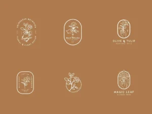 elegant floral botanical hand logos vol 2