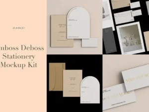 emboss deboss stationery mockup kit
