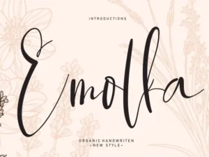 emolka script font
