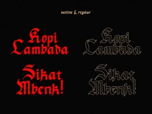 enigma lettering studio mata pisau font 3