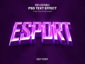 esport magenta modern and futuristic text effect