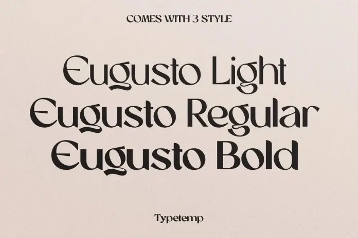 Eugusto Display Font 6 eugusto display font 2