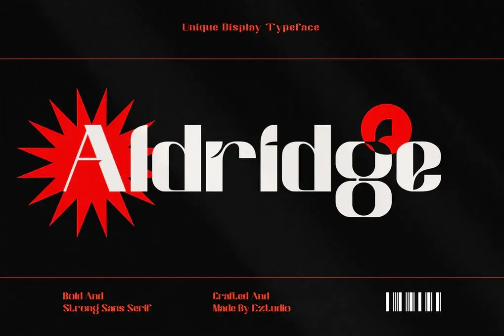 Ezstudio Unique Display Font Aldridge