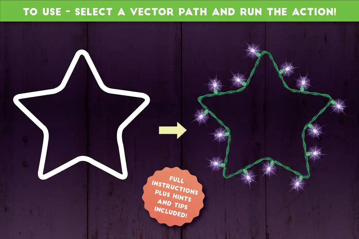 Fairy Light Generator Illustrator Actions