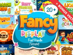 fancy display font bundle
