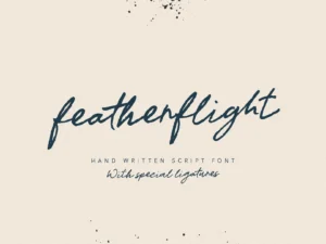 featherflight script font by creativeqube