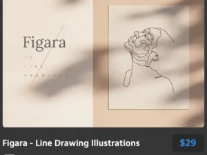 figara line drawing illustrations