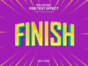finish futuristic and modern esport text effect
