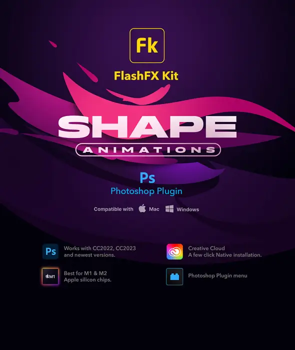 FlashFX Kit Shapes Animations for Photoshop - 2d Vfx Plugin 5 flashfx kit shapes animations for photoshop 2d vfx plugin