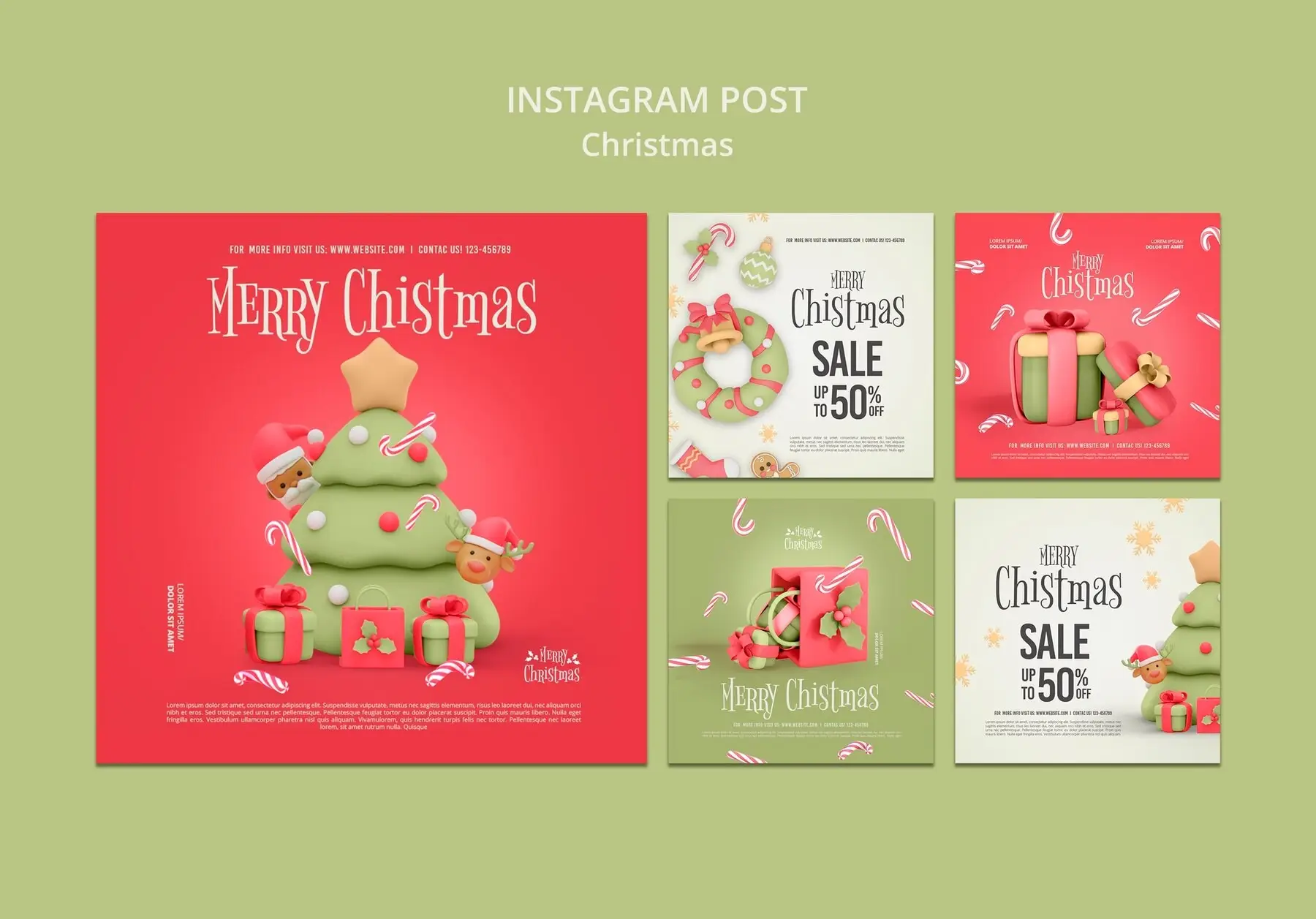 Flat Design Christmas Template